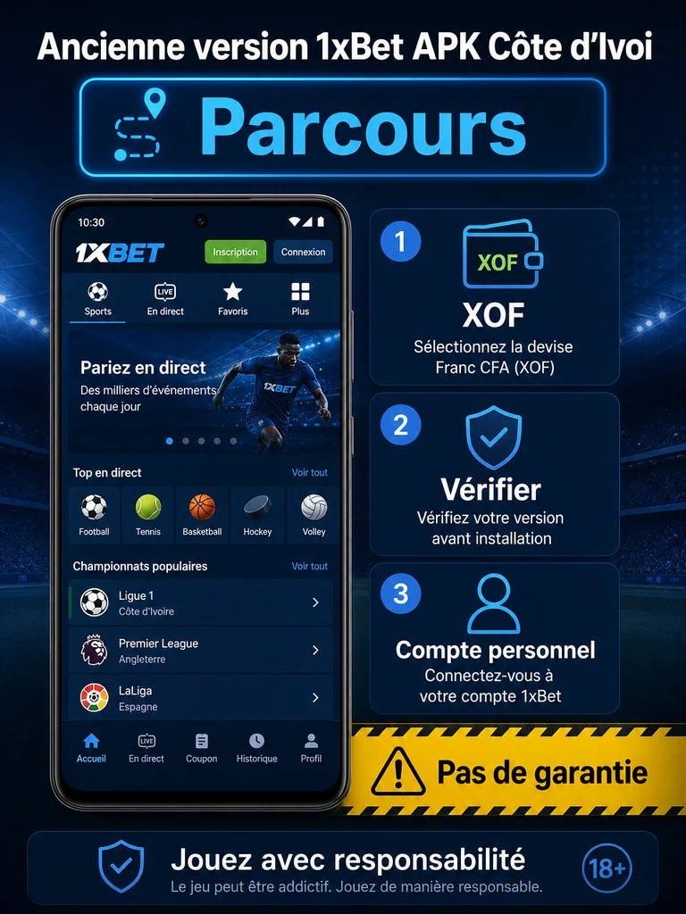 Ancienne version 1xBet APK